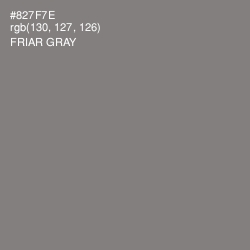 #827F7E - Friar Gray Color Image